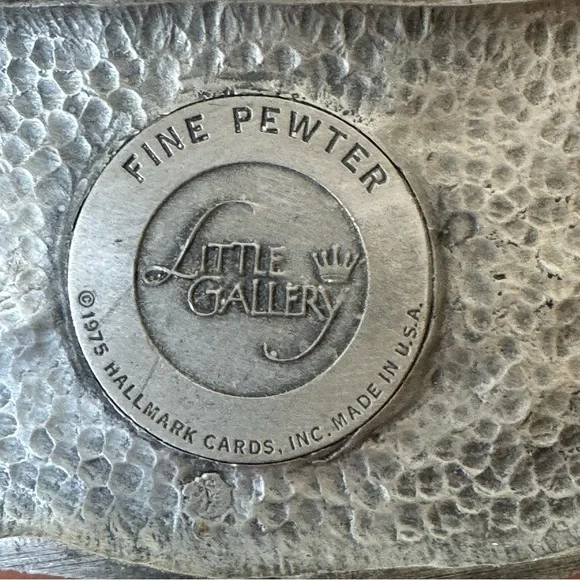 Pewter Dog Figurine by Philip Kraczkowski Hallmark Cards 1975 Little Gallery - Picture 9 of 13